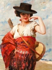 Spanyol Leany Gitarral by Leopold Schmutzler