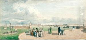 Ramsgate Harbour, Kent by Robert Blemmell Schnebbelie