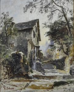 Muhle Anausgetrocknetem Flussbett by Hermann Schnee