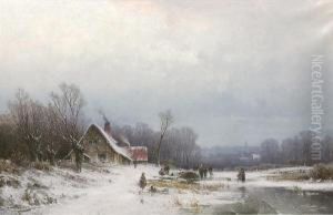 Geroll Vor Dem Herbstwald by Hugo Ernst Schnegg