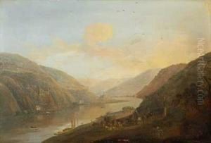 Der Rhein Bei Assmannshausen by Georg Schneider