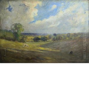 Cows In A Pasture by Otto Henry Schneider
