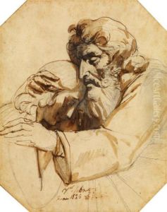 Un Pere Enlacant Son Enfant by Jean-Victor Schnetz