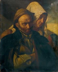 Sur Sa Toile D'origine by Jean-Victor Schnetz