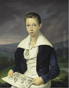 Portrait D'un Jeune Garcon by Carl Schnorr Von Carolsfeld