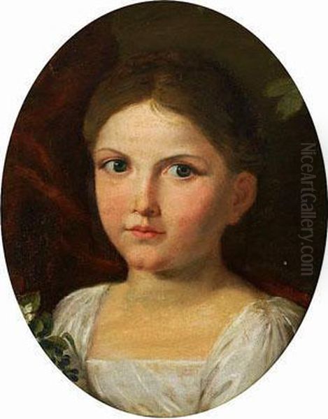 Fruhbiedermeierportraits Zweier Madchen Der Familie Weinrich - view 1