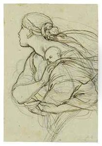 A Woman Carrying A Sleeping Child