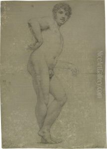 Stehender Mannlicher Akt by Julius Schnorr Von Carolsfeld