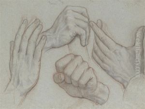 Studies Of A Hand by Ludwig Ferdinand Schnorr von Carolsfeld