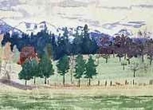 Berglandschaft by Karl Friedrich Schobinger