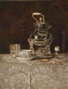 Still Life Withsamovar And Chinese Teacup