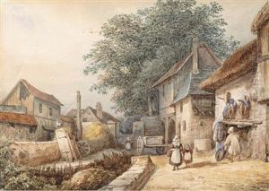 Dorfalltag by Johann Nepomuk Schodlberger