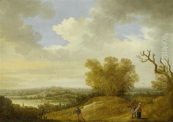 Broad Landscape With Travellers. - view 1