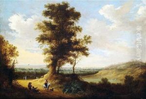 Extensive Landscape With Travellers. Extensive Landscape With Travellers.