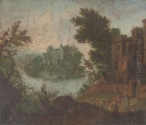A Landscape With Tobit And Anna by Mattijs Schoevaerdts
