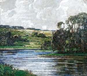 An Open River Landscape by Kershaw Schofield