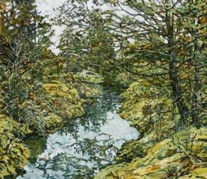 A Woodland Stream by Walter Elmer Schofield
