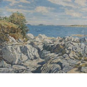 Rocks And Sea, Maine Coast by Walter Elmer Schofield