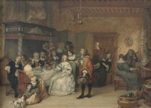 The Elegant Dinner Party by Hendrik Jacobus Scholten