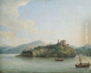 Blick Auf Eine Kleine Insel Mit Villenarchitektur Im Lago Maggiore by Lorenz Adolf Schonberger