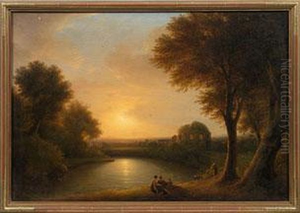Sonnenuntergang Uber Einer Italienischen Landschaft - view 1