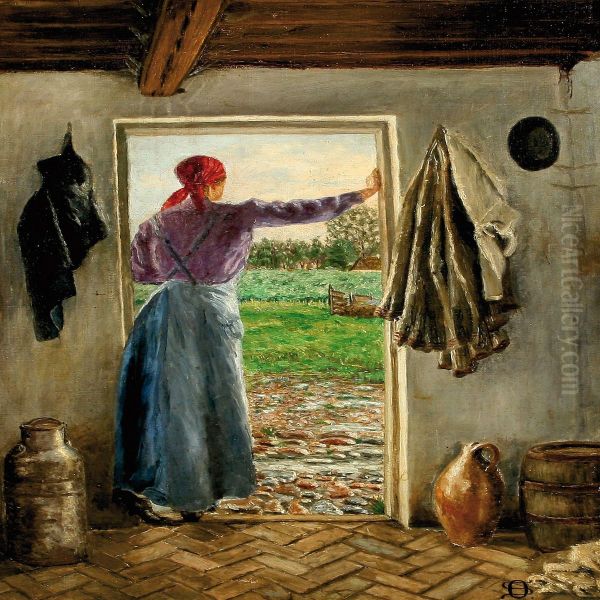 Interior With A Woman In A Doorway - view 1