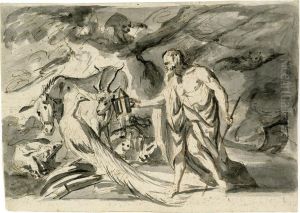 Diogenes Sucht Den Menschen by Johann Heinrich Schonfeld