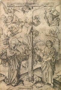 The Crucifixion With Four Angels by Martin Schongauer