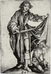 Saint Martin Dividing His Cloak by Martin Schongauer