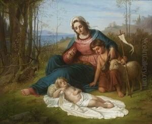 Maria Mit Dem Kind Und Dem Johannesknaben. by Karl Gottlob Schonherr