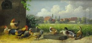 Huhnerhof by Alfred Schonian