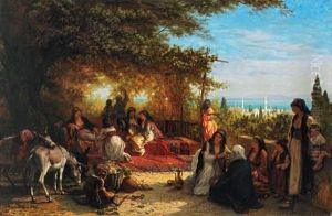 Le Repos Sous Les Ombrages A Constantinople by Alois Schonn