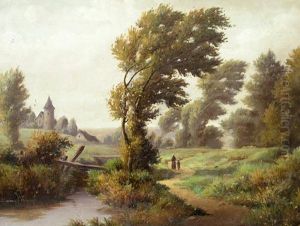 Landscape With River by Julius Schonrock