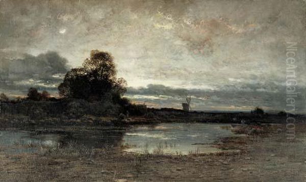 Evening River Landscape
Oil On Canvas - view 1