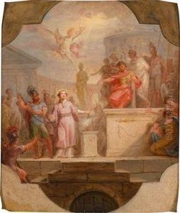 Szeneaus Der Legende Des Hl. Laurentius by Joseph Schopf