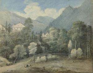 Bayerische Gebirgslandschaft. 1831 by Franziska Schopfer