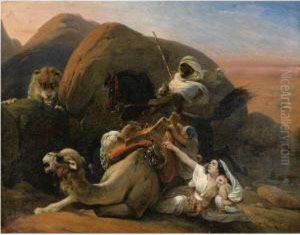 Lion Surprising An Arab Family Lion Surprising An Arab Family