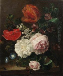 A Flower Still Life by Christina Petronella Schotel