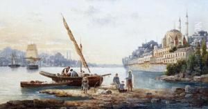 Istanbul From The Bosphorus by Anton Schoth