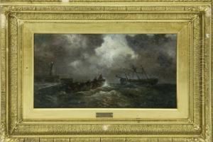 Sturmische See Vor Kuste by Anton Schoth