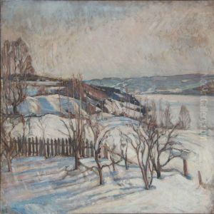 Skraenter Ved Mjosen by Carl Schou