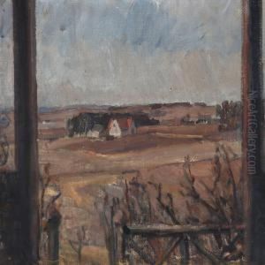 View From Karl Schou's Summer House Between Selskov And Gribskov Near Hillerod by Carl Schou