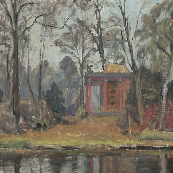 Landscape With Pavilion By A Lake - view 1