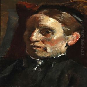 Portrait Of The Artist's Sister by Peter Alfred Schou