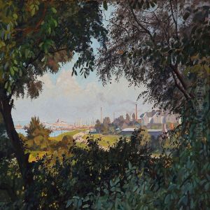 View From A Forest To Svanemollebugten Bay by Sigurd Solver Schou
