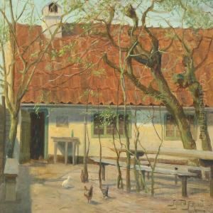Yard With Chickens by Sigurd Solver Schou