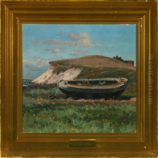 Coastal Scenery With Vessel On Land - view 1