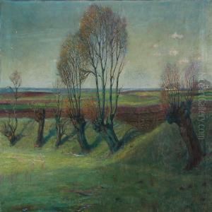 Landscape With Poplars by Henrik Schouboe