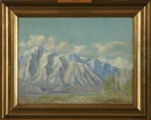 Poul Schouboe: Landscape With Mountains In South America. Signed Pablo Schouboe by Pablo Schouboe