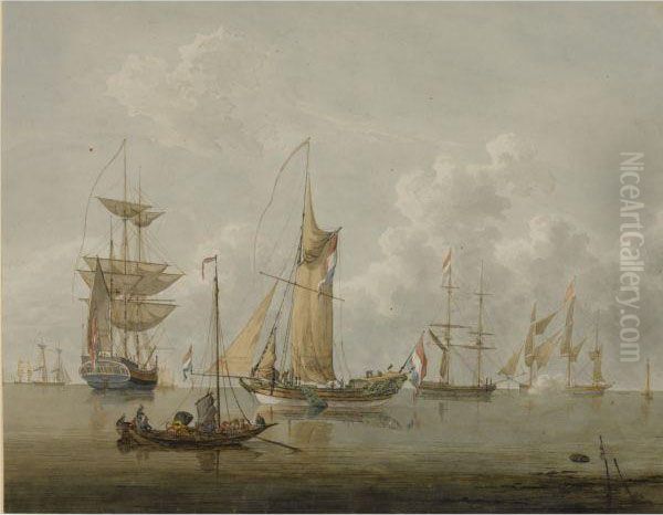Sailing Vessels In A Calm - view 1